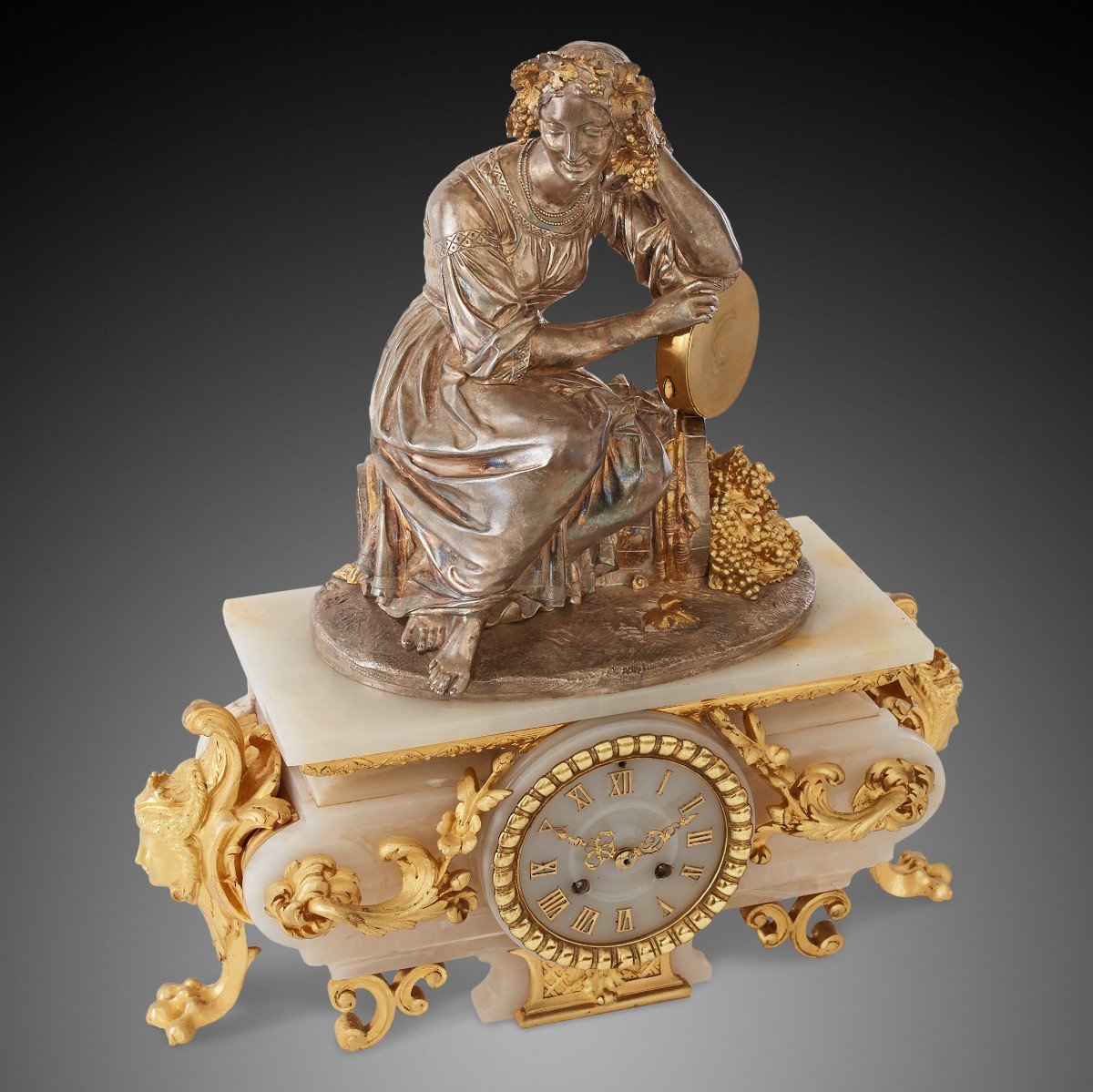 Mantel Clock 19th Century Louis XV Period-photo-2