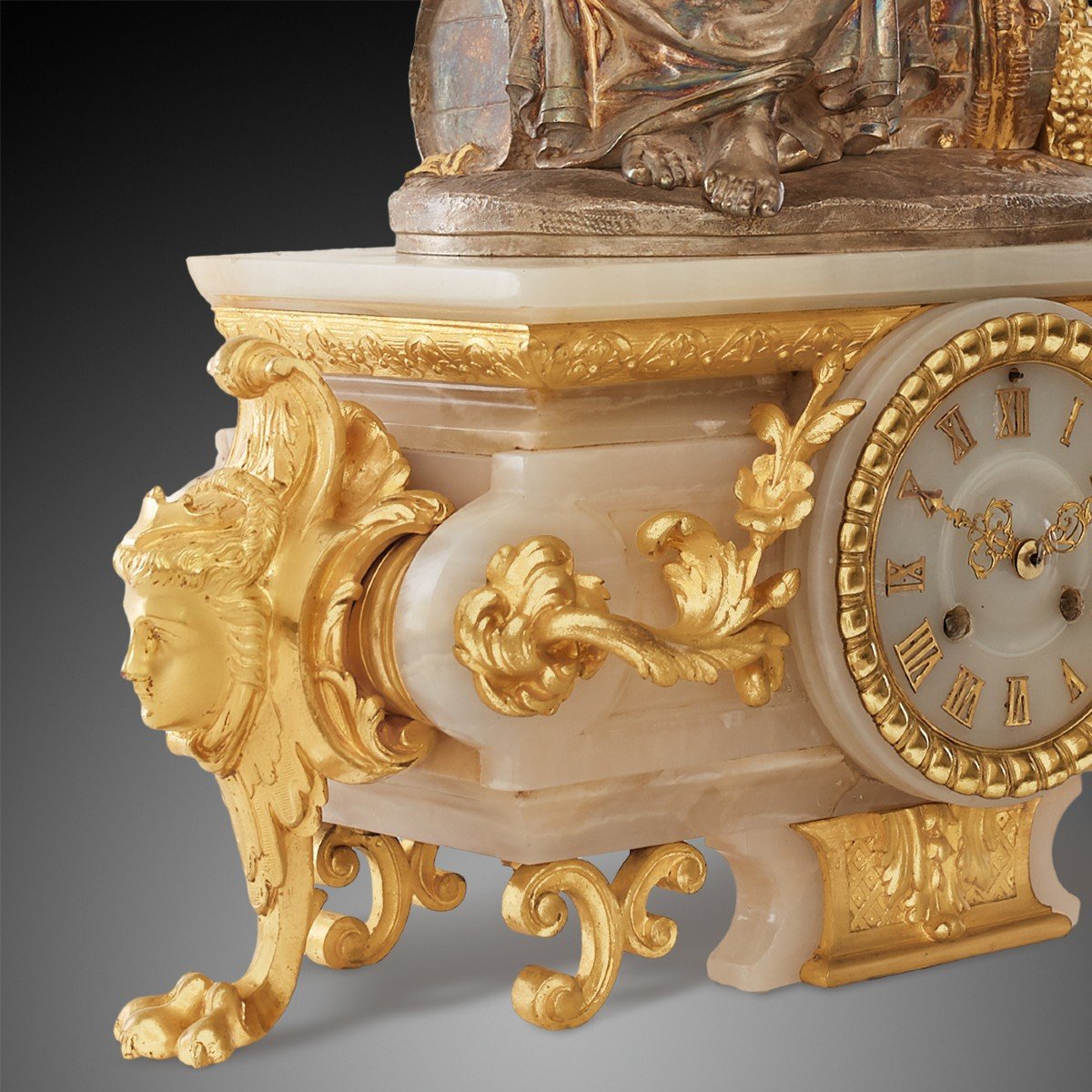 Mantel Clock 19th Century Louis XV Period-photo-3