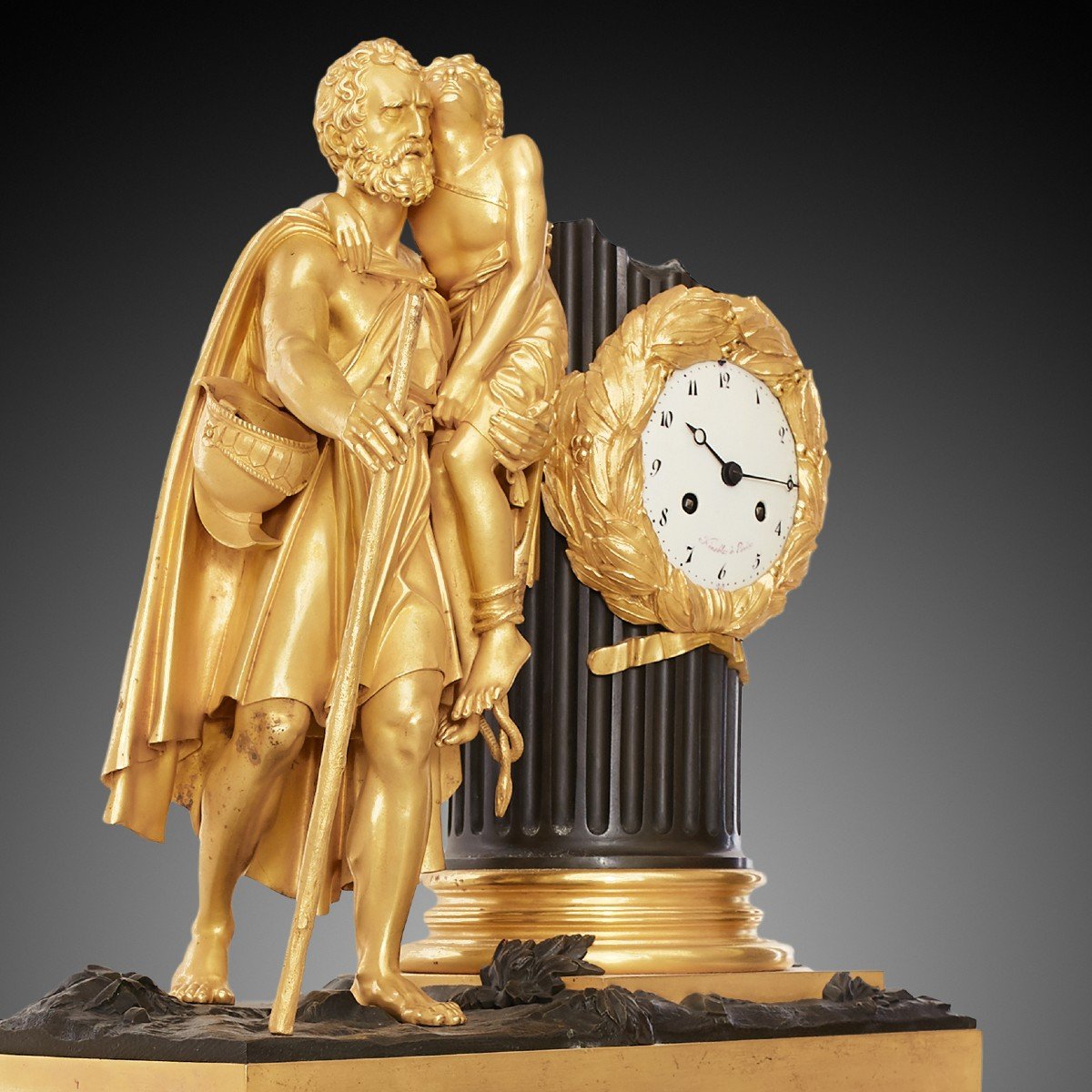 18th Century Mantel Clock Louis XV Period By Kinable In Paris-photo-2