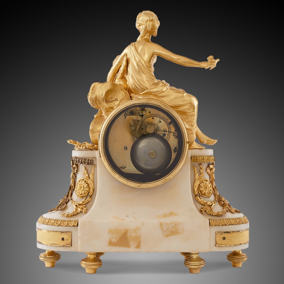 18th Century Mantel Clock Louis XV Period By Diot In Paris.-photo-4