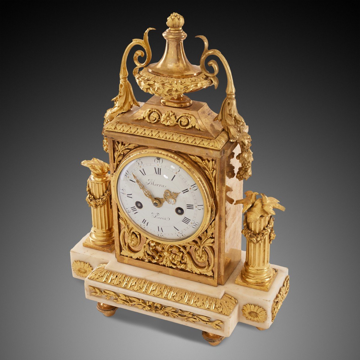Pendule De Cheminée 18ème Siècle Epoque Louis XV Par Merra À Paris-photo-6