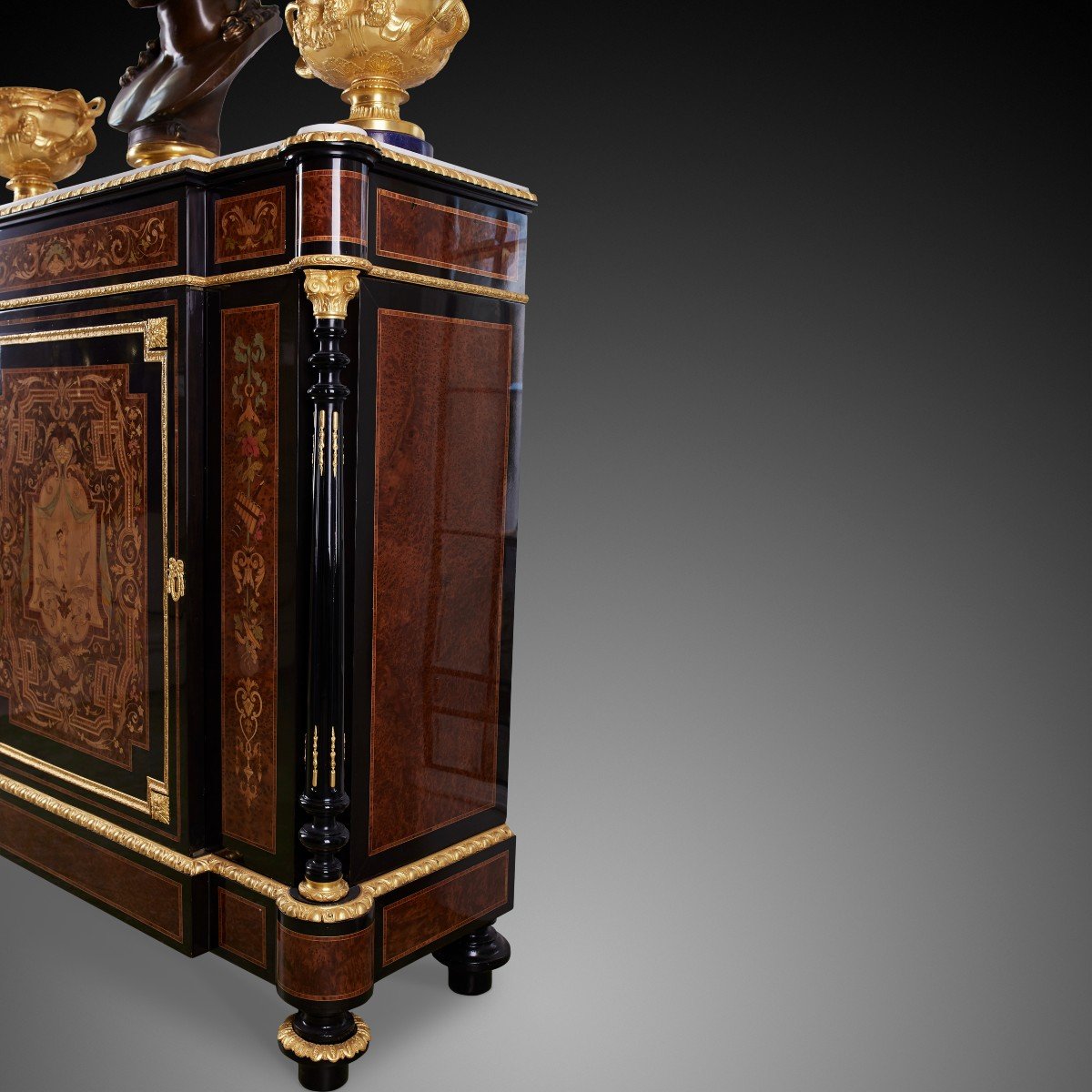 Exotic Wood Cabinet, Napoleon III XIXth Century.-photo-2