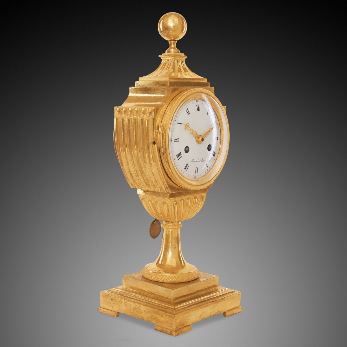 19th Century Empire Style Mantel Clock By Alexandre In Paris.-photo-2