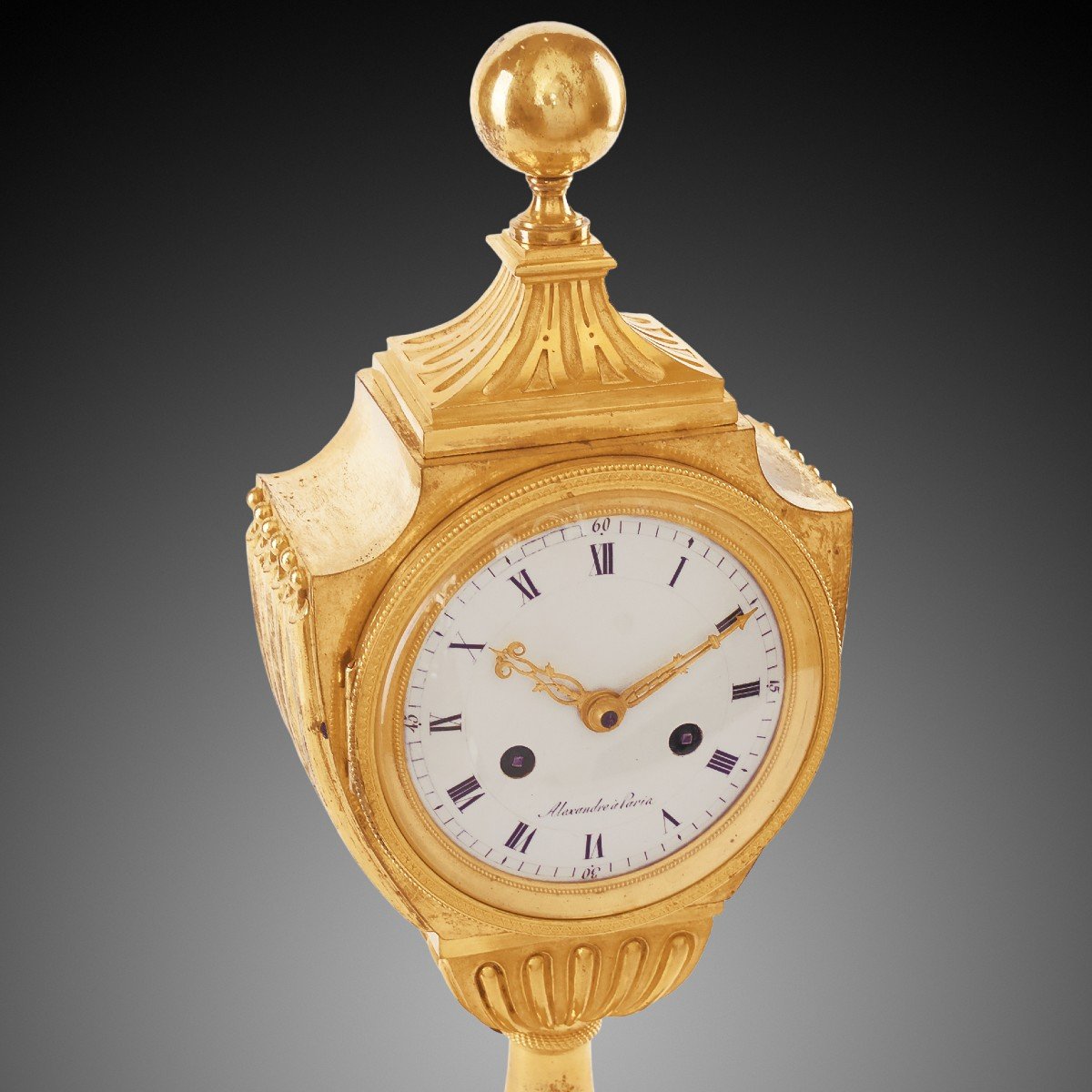 19th Century Empire Style Mantel Clock By Alexandre In Paris.-photo-1