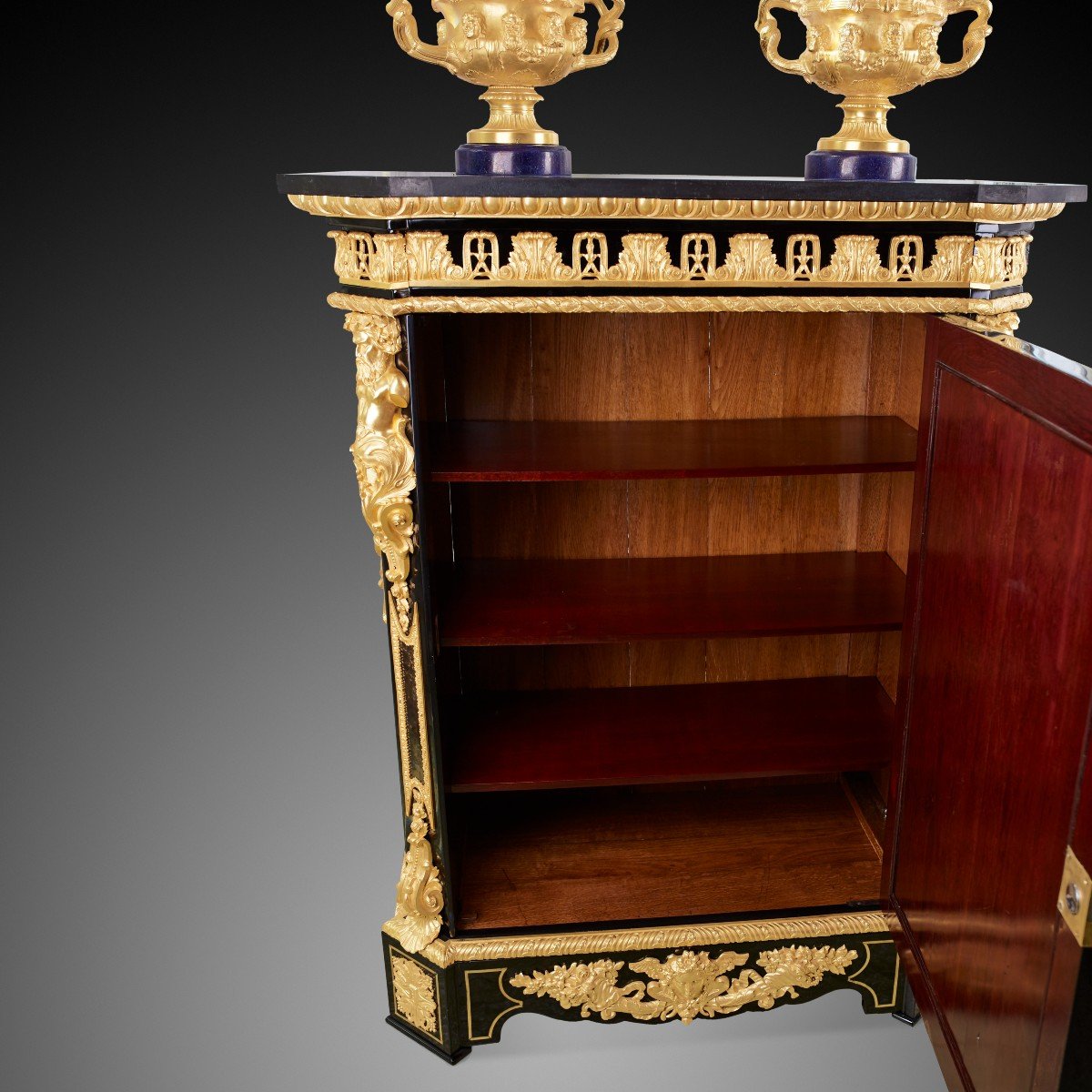 19th Century Cabinet, Napoleon III Period, Boulle Style.-photo-2