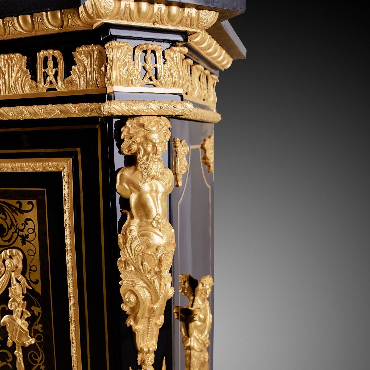 19th Century Cabinet, Napoleon III Period, Boulle Style.-photo-3