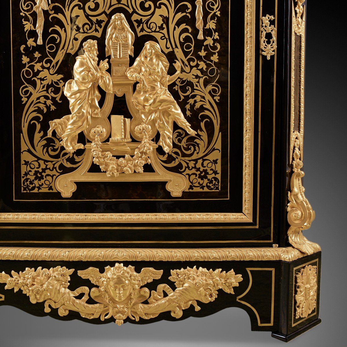 19th Century Cabinet, Napoleon III Period, Boulle Style.-photo-4