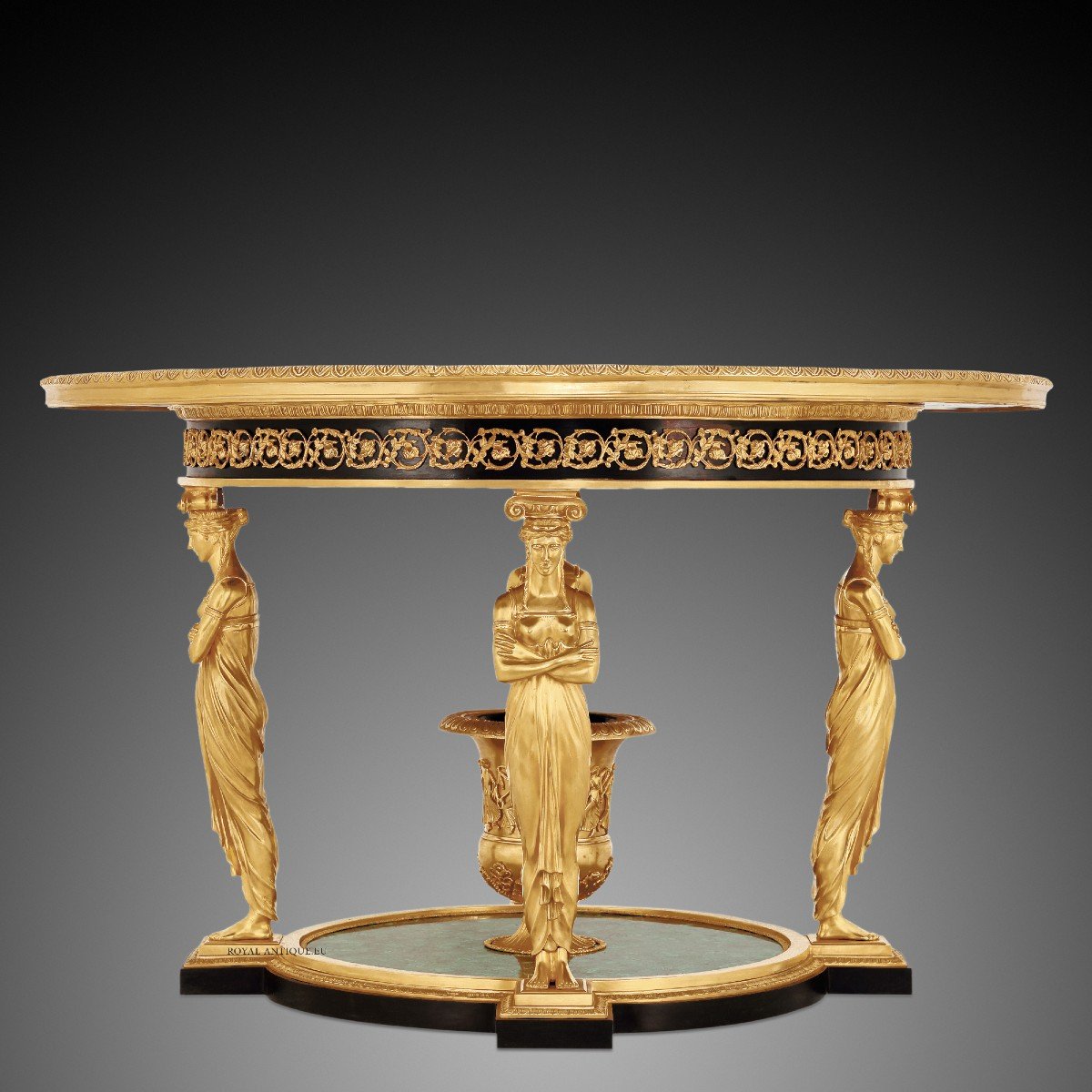 Round Malachite Center Table-photo-2