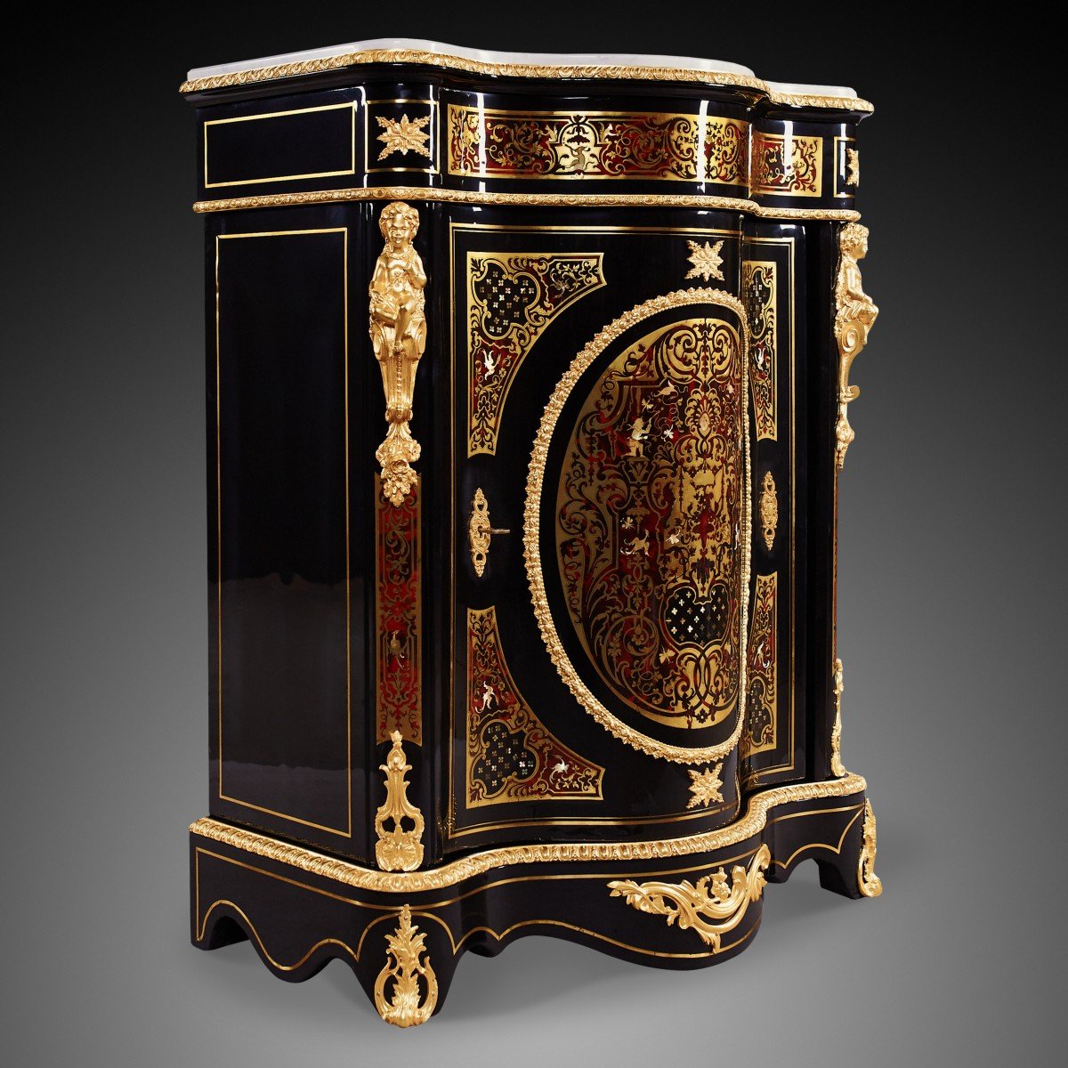 Commode Boulle Style Of French 19th Century Napoleon III Period.-photo-2