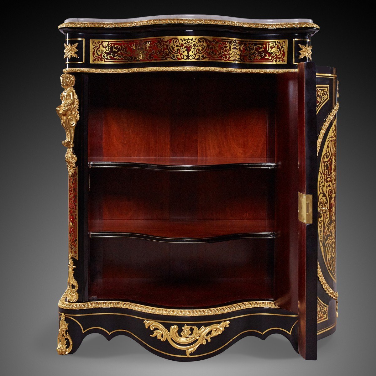 Commode Boulle Style Of French 19th Century Napoleon III Period.-photo-3