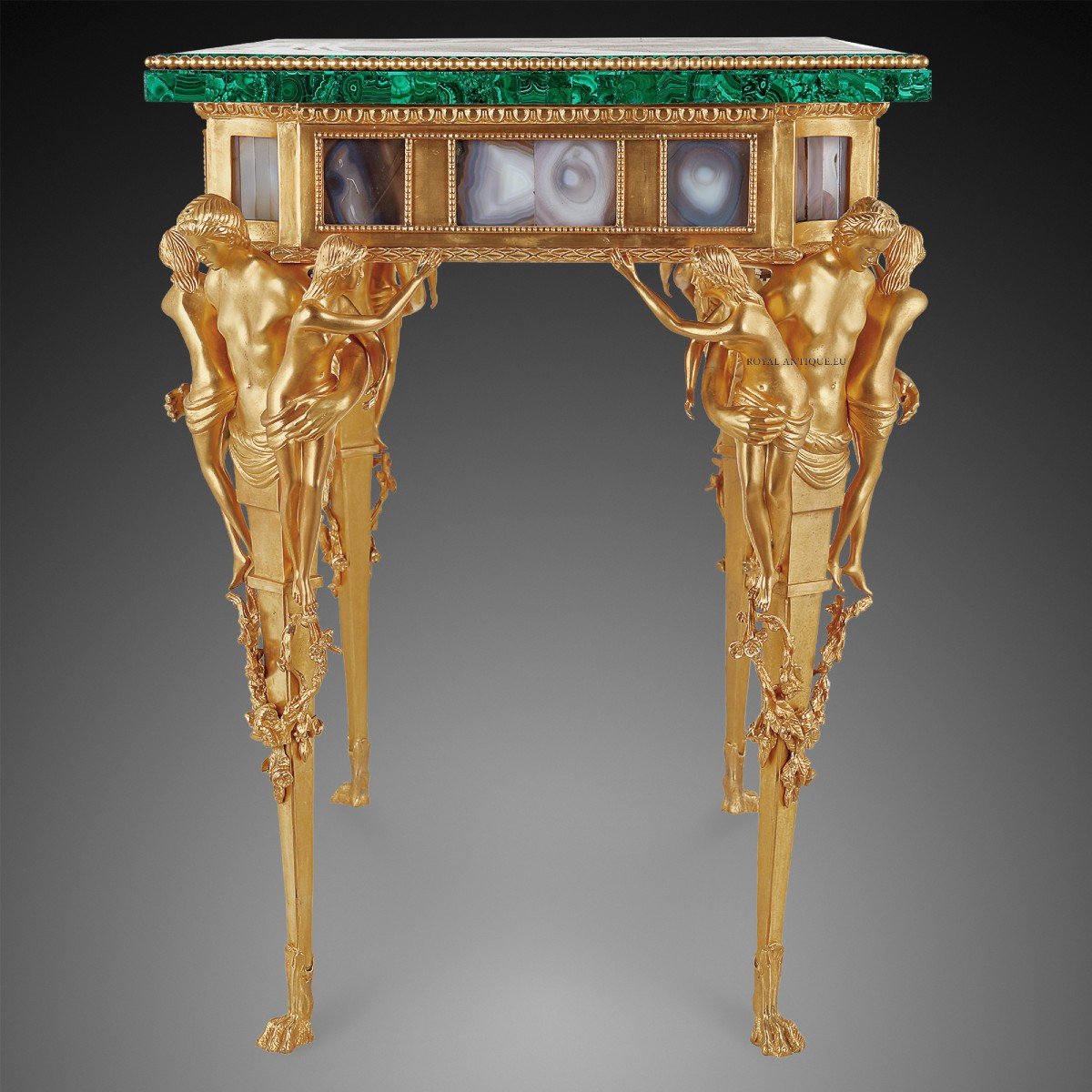 Table Top Is Made Of Malachite Style Louis XVI-photo-3