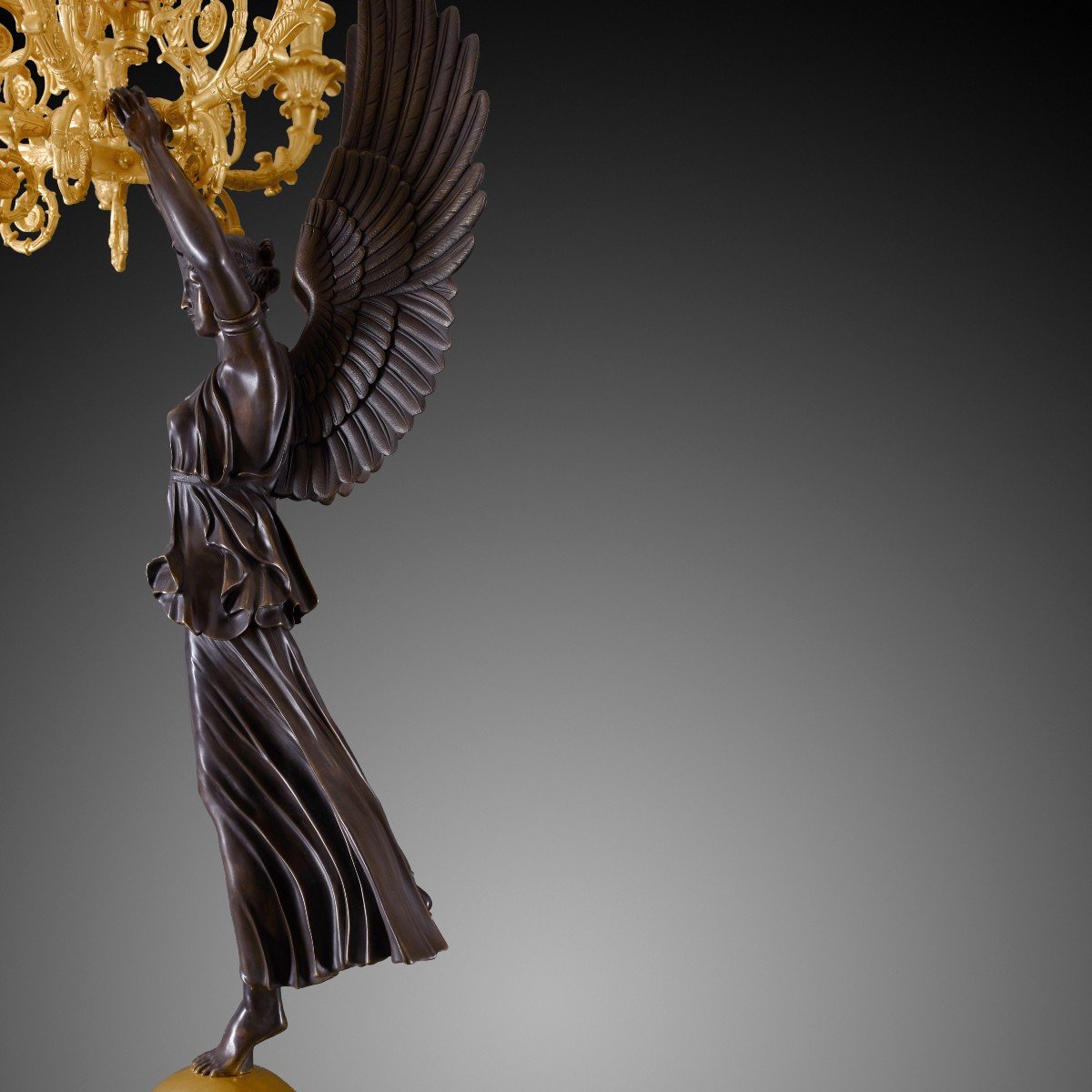 A Pair Of Candelabra 19th Century, Louis Philippe Charles X Styl.-photo-2