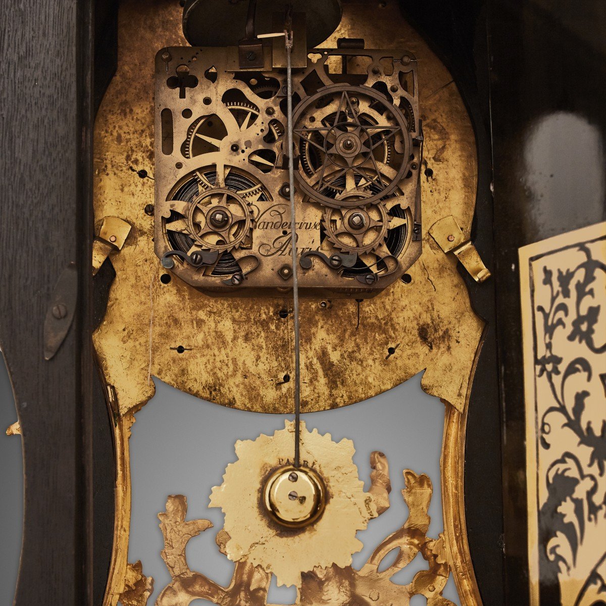 19th Century Boulle Wall Clock-photo-4