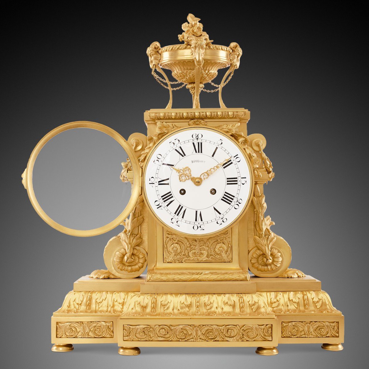 18th Century Mantel Clock Louis XVI Period By Bouquet In Paris-photo-2