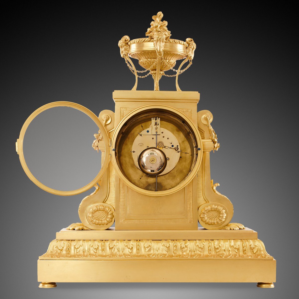 18th Century Mantel Clock Louis XVI Period By Bouquet In Paris-photo-3