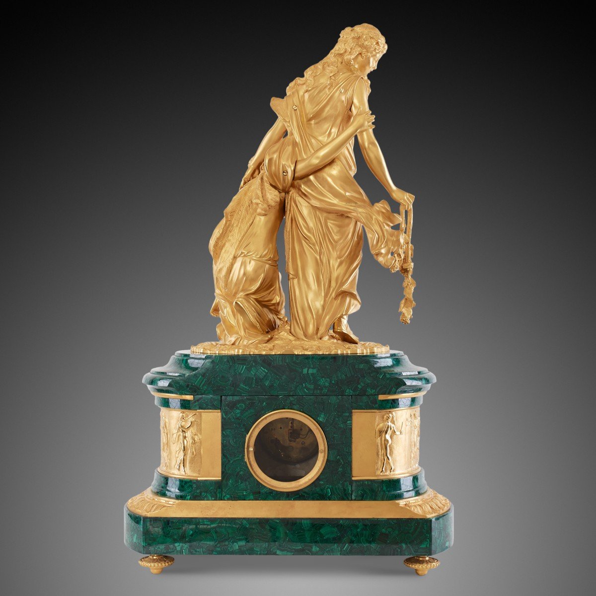 A Napoleon III Style Mantel Clock, 19th Century.-photo-3