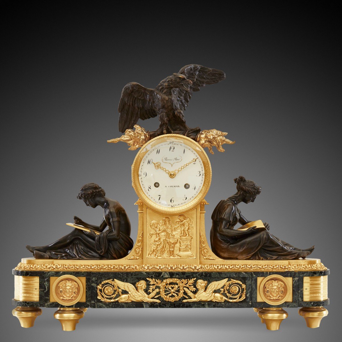 18th Century Philosophical Clock By Pierre Rive In Colmar