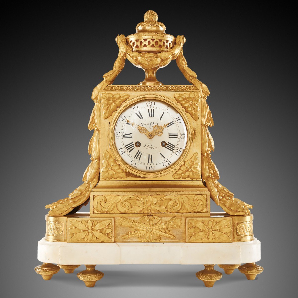 18th Century Mantel Clock Louis XVI Period By Fques Gudin In Paris