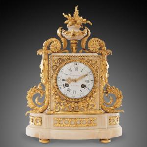 Mantel Clock 18th Century Louis XV Period, By Seigneurel In Paris