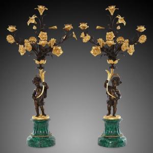 Pair Of Napoleon III-era Candelabras 