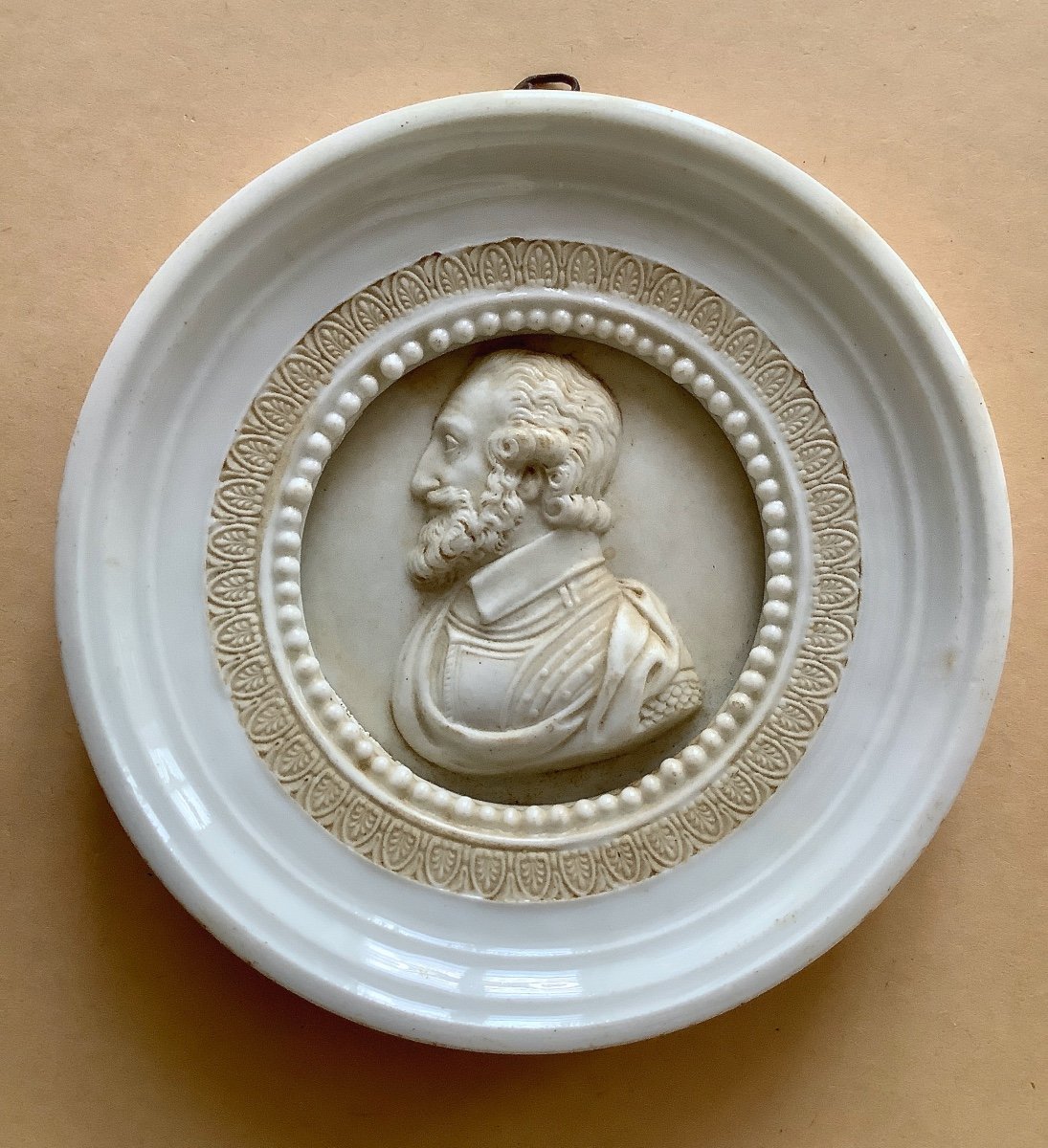 Profile Of Henri IV In White Marble From The Restoration Period