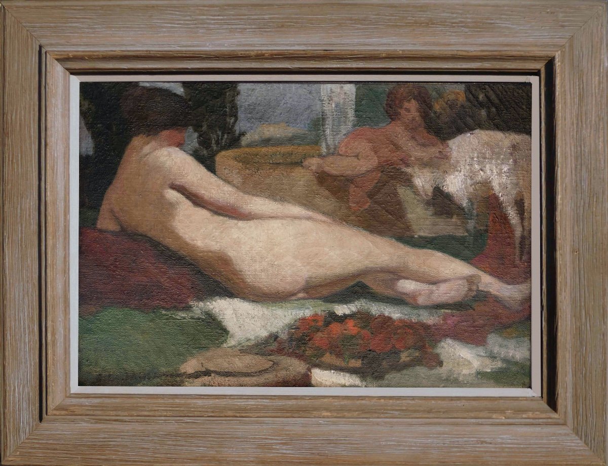 Gustave Louis Jaulmes, "Odalisque" vers 1920 - Arts-Déco- Compagnie des Arts Français-photo-2