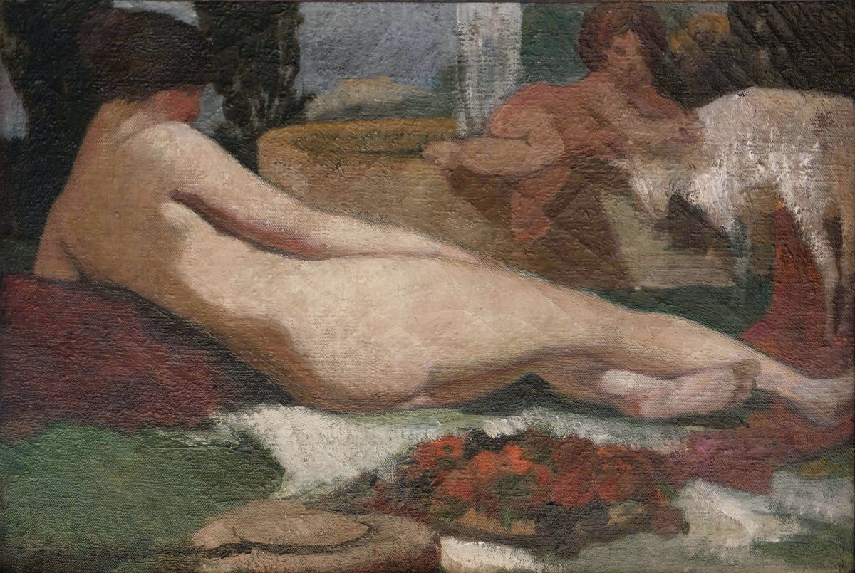 Gustave Louis Jaulmes, "Odalisque" vers 1920 - Arts-Déco- Compagnie des Arts Français