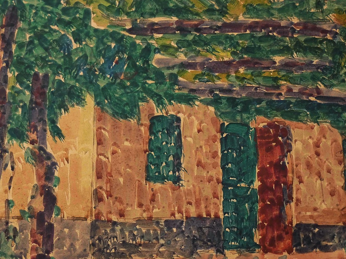 La Pergola - Gabriel Laneyrie- Early 20th Century, French School - Neo-impressionism-photo-3