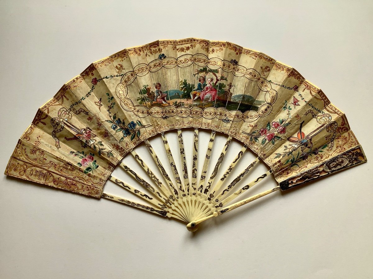 Painted Silk Fan, 18th Century