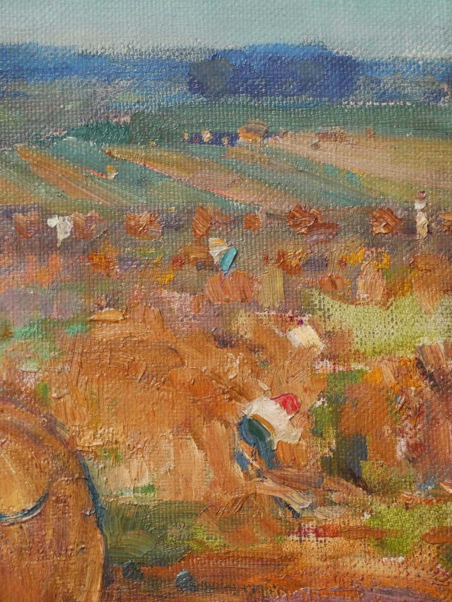 Arthur Verona "the Harvest" Around 1910 - Romanian Naturalism And Impressionism-photo-4