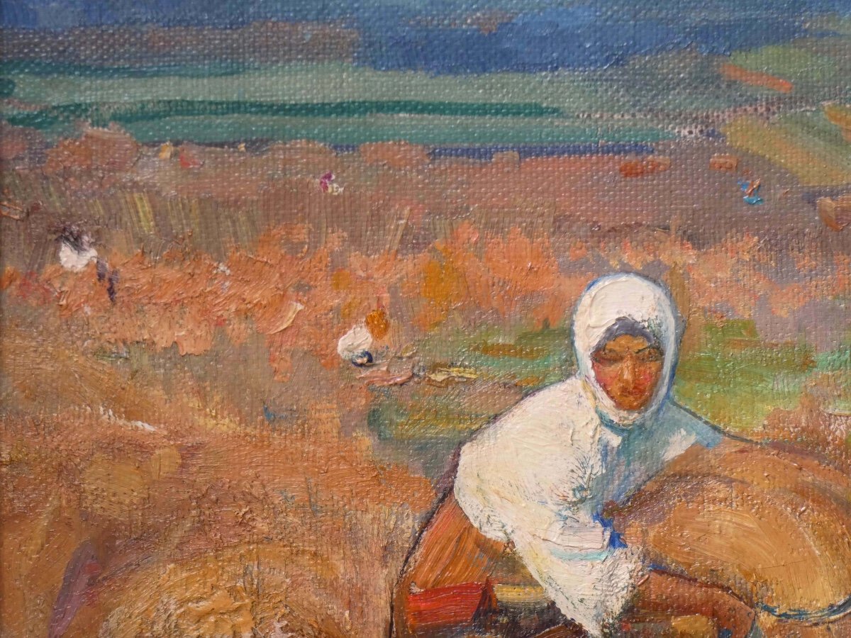 Arthur Verona "the Harvest" Around 1910 - Romanian Naturalism And Impressionism-photo-2