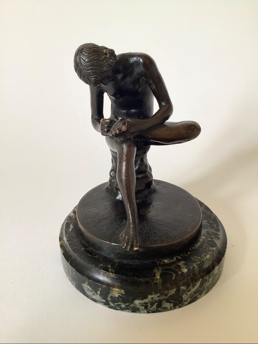 "Spinario" Bronze. XIXe. Grand Tour-photo-3