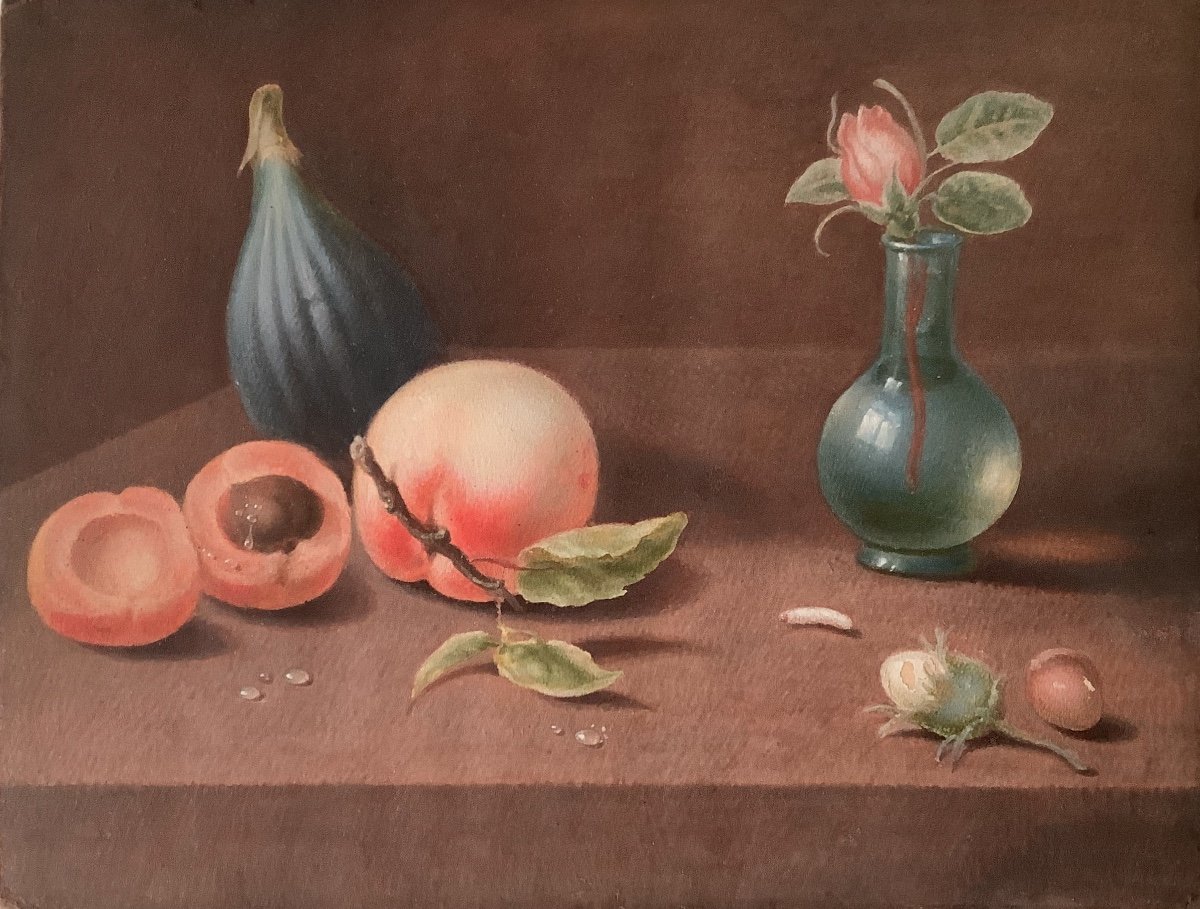 Pair Of Small Still Lifes Late 18th Century-photo-3