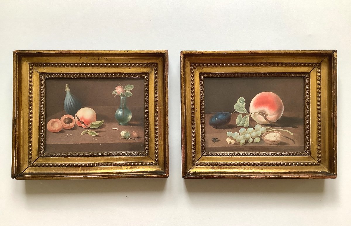 Pair Of Small Still Lifes Late 18th Century-photo-5