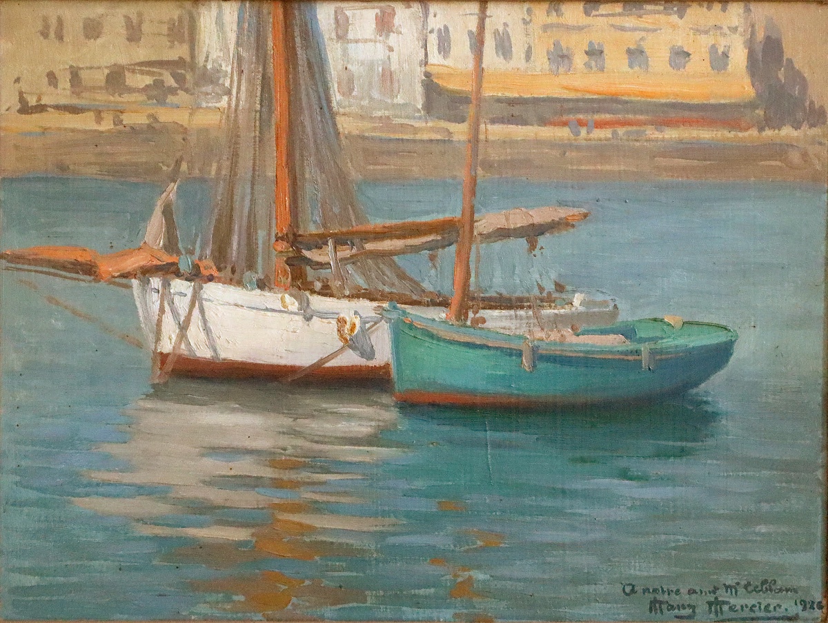 "Quai des belges" Marseille - Adolphe Mary Mercier - Peintre de marines et du midi
