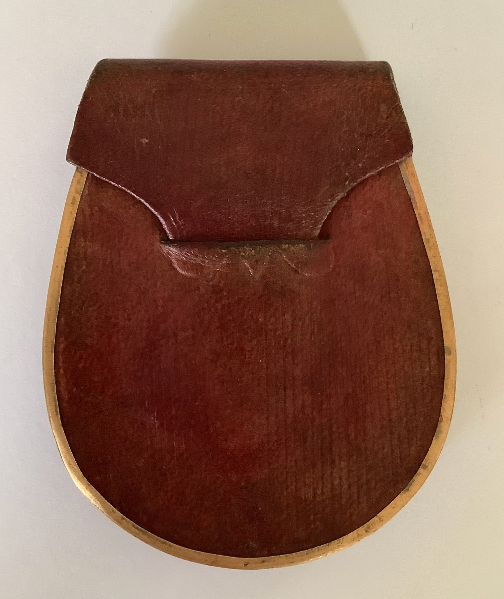 "token Of Friendship" Small Purse With Eludoric Miniature, Restoration Period-photo-2