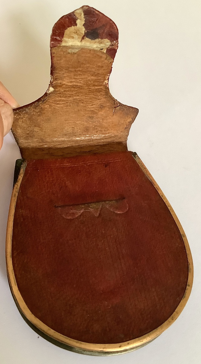 "token Of Friendship" Small Purse With Eludoric Miniature, Restoration Period-photo-1