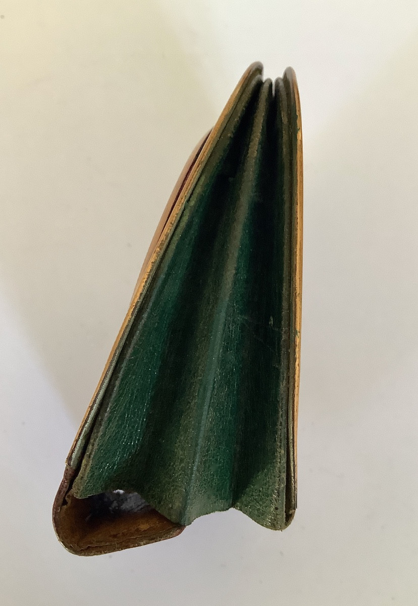 "token Of Friendship" Small Purse With Eludoric Miniature, Restoration Period-photo-3