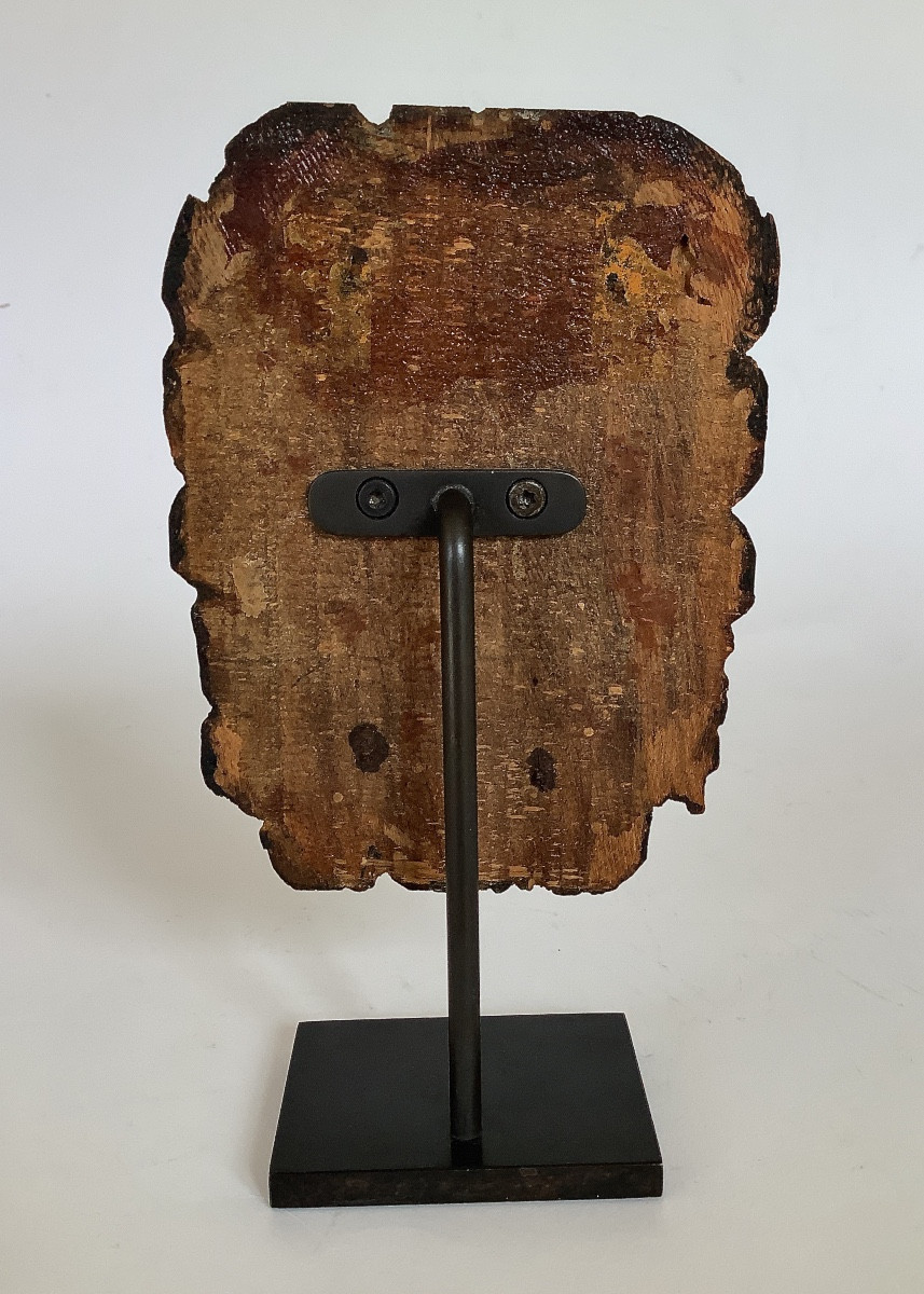Small Carved Wooden Lion Mask-photo-2
