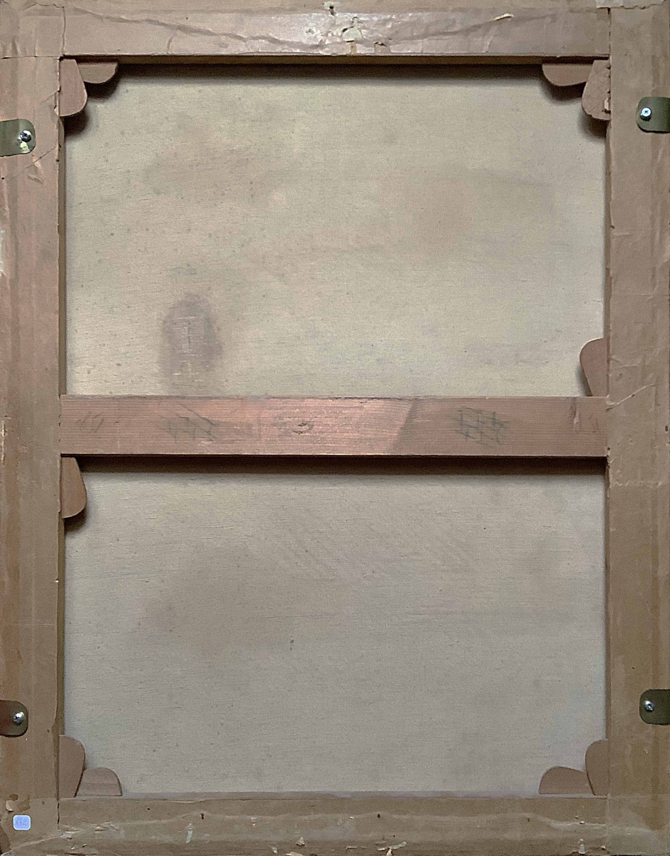 Gustave Lemaître  "Dans la loge" fin XIXème français - Ecole  Académique -photo-2