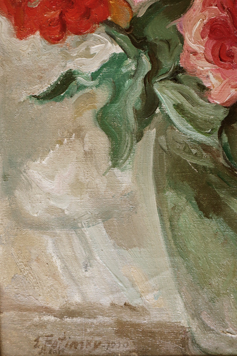 Serge Fotinsky " Bouquet de fleurs ", 1930   - Ecole Russe - Expressionnisme-photo-1