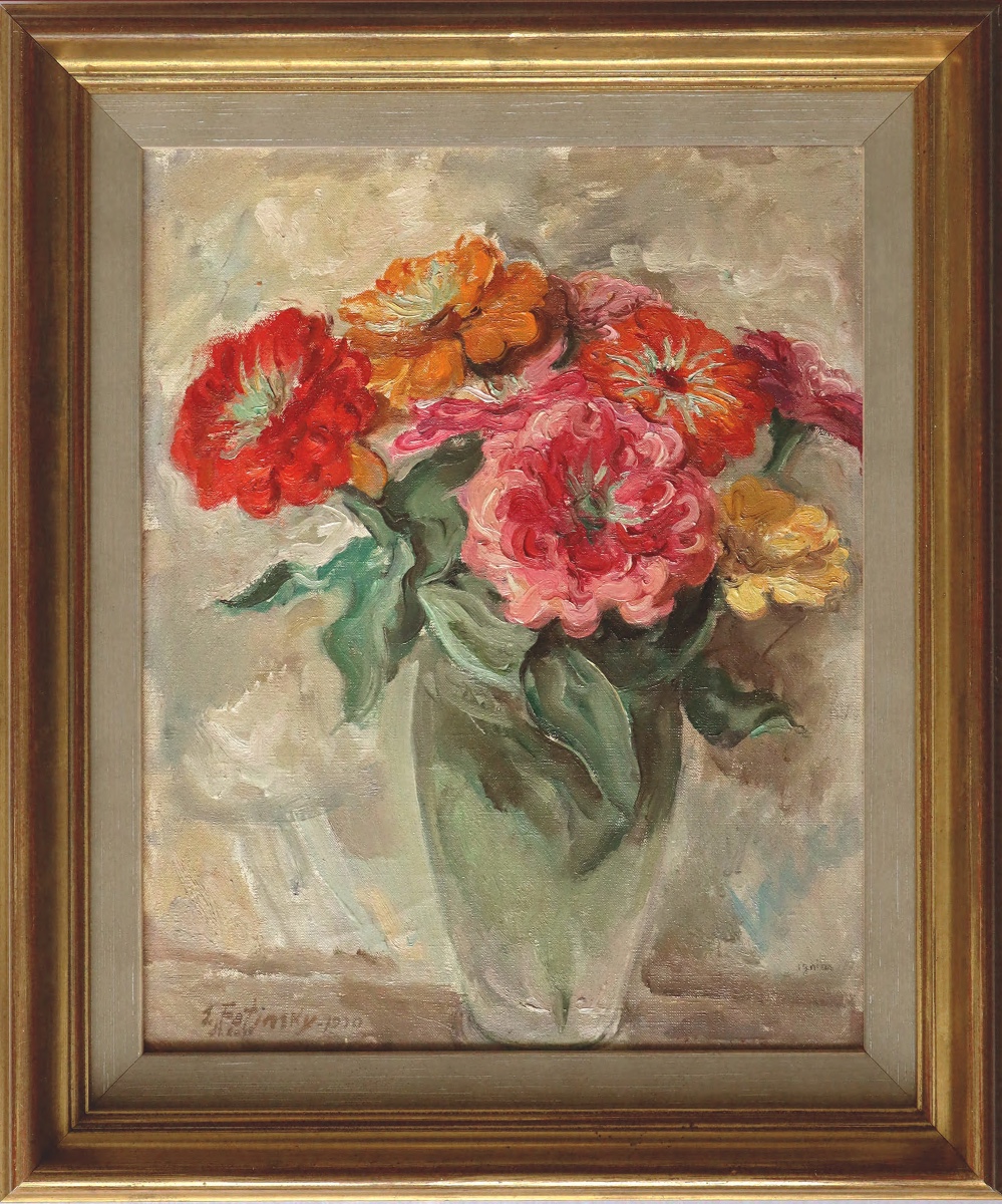 Serge FOTINSKY " Bouquet de fleurs ", 1930   - Ecole Russe - Expressionnisme-photo-2