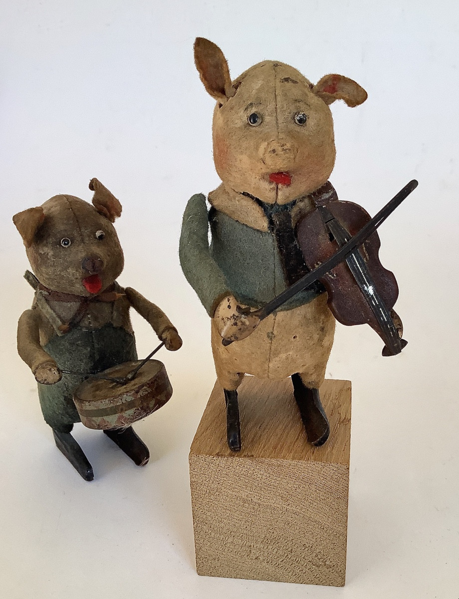 Cochons musiciens . Jouets Schuko. 1930-photo-3