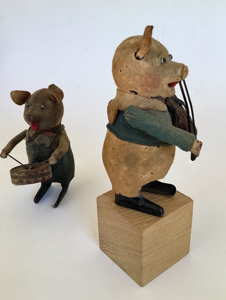 Cochons musiciens . Jouets Schuko. 1930-photo-4