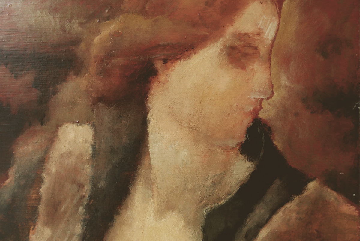 Rodolphe-théophile Bosshard "red-haired Woman In Fur" Circa 1930 - -photo-1
