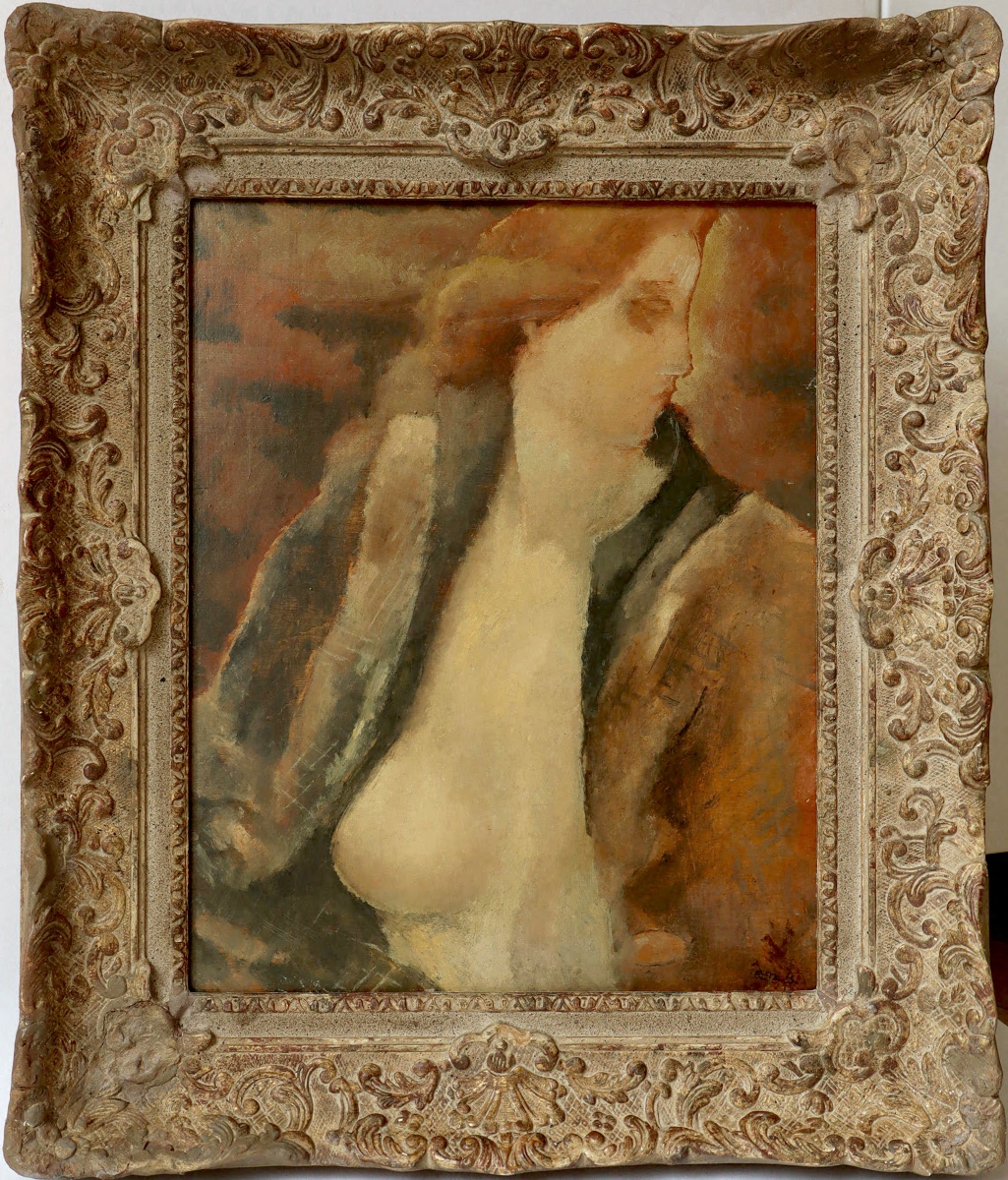 Rodolphe-Théophile BOSSHARD " Femme rousse à la fourrure " circa 1930 - 