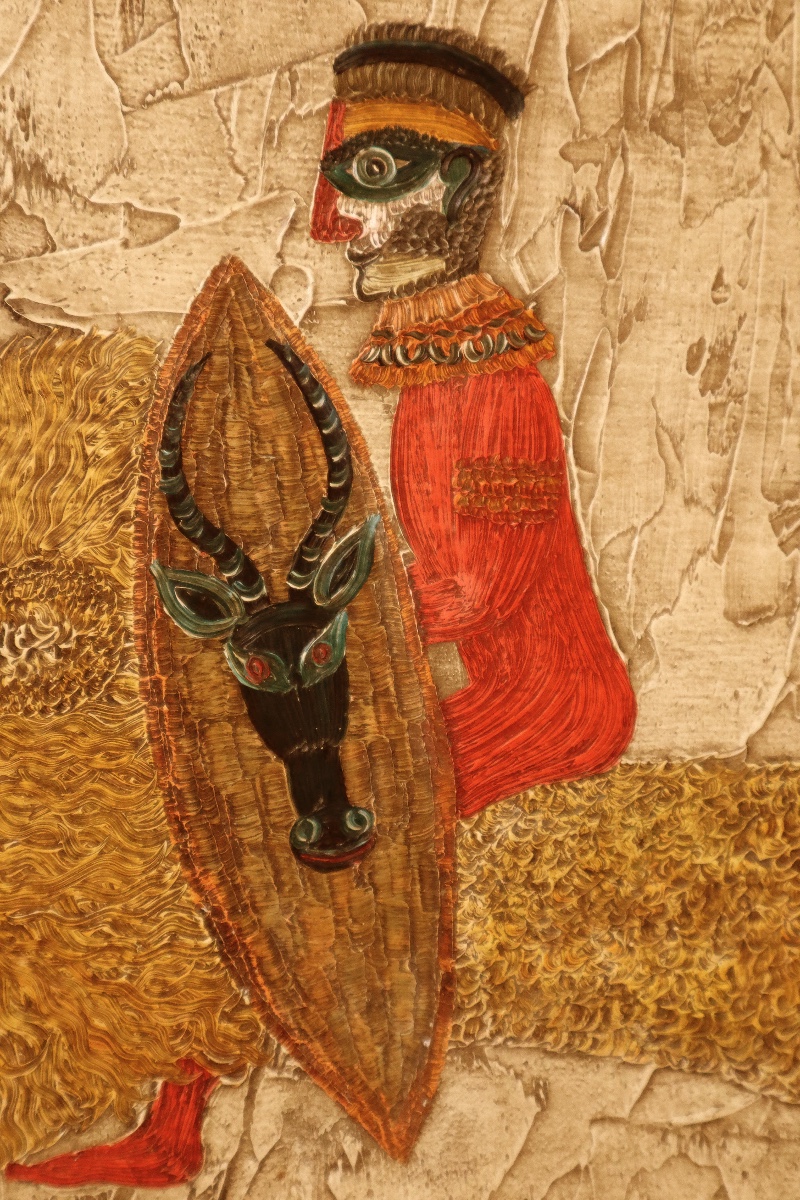 Henri Hecht Maïk "the Warrior" 1965 - Primitive Art-photo-4