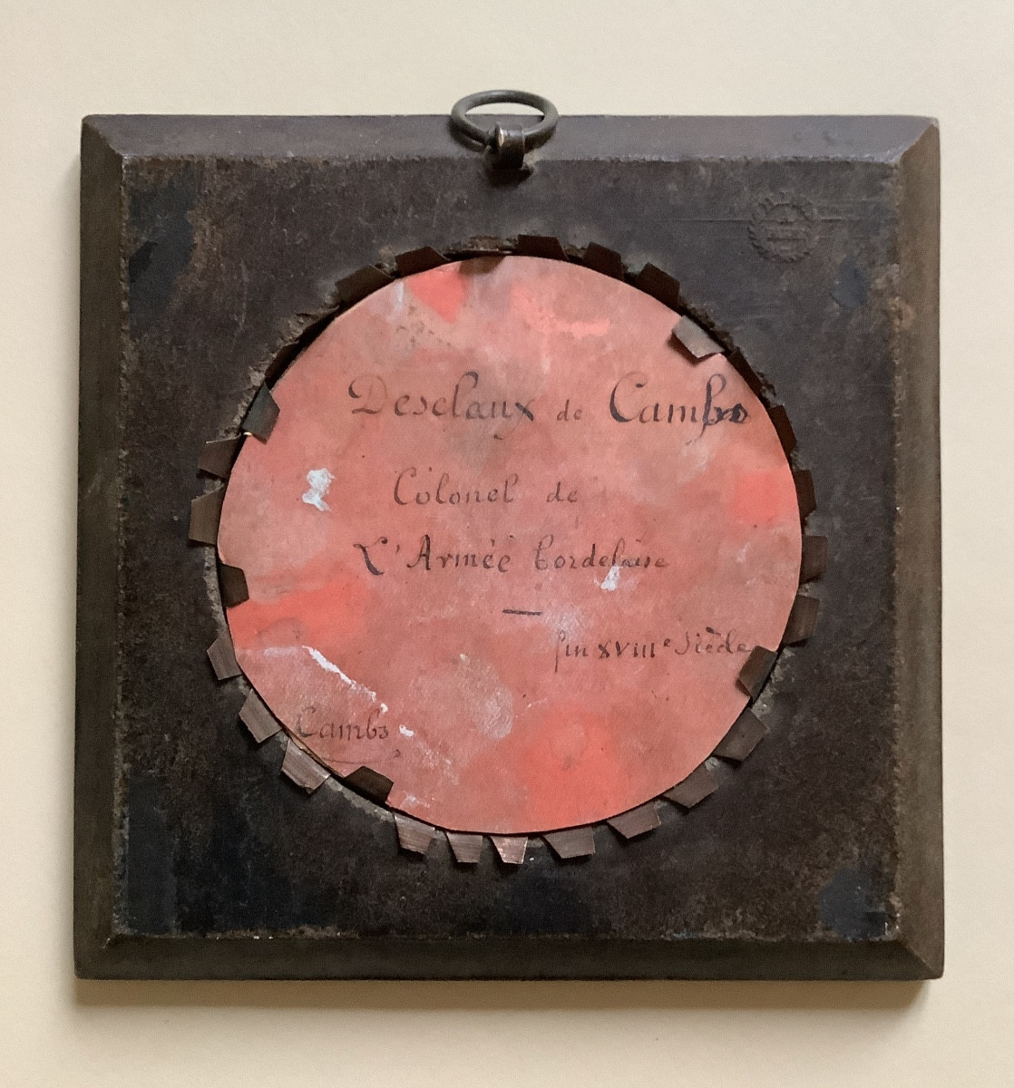 Portrait Physionotrace du Colonel de l'armée bordelaise Desclaux de Cambs-photo-3