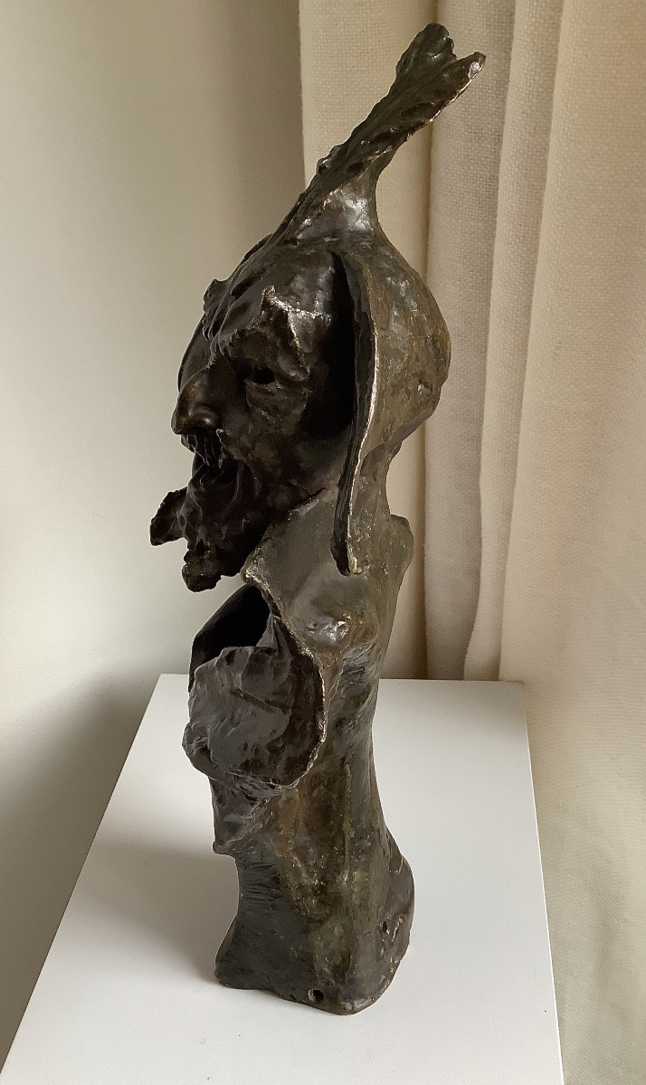 Mephisto. Bronze Bust. 19th Century-photo-4