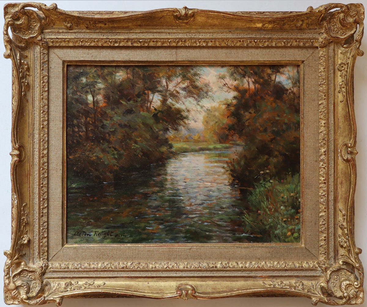 Louis Aston Knight, " Le cours d'eau" - Post-impressionnisme et Naturalisme américain